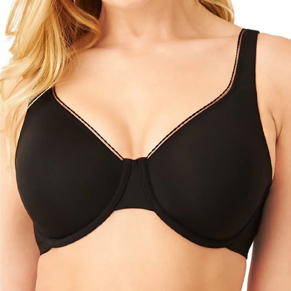 NWOT Wacoal High Standards Underwire Black Bra 855352 Size 34D